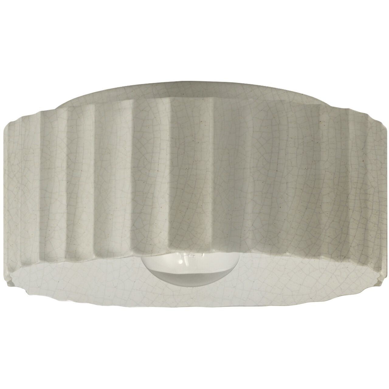 Radiance 1 Light 13 inch White Crackle Flush Mount Ceiling Light
