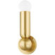 Lolly 1 Light 4.75 inch Aged Brass ADA Wall Sconce Wall Light