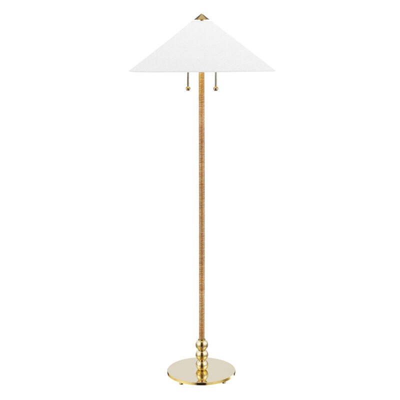 Flare 62.25 inch 60.00 watt Aged Brass Floor Lamp Portable Light