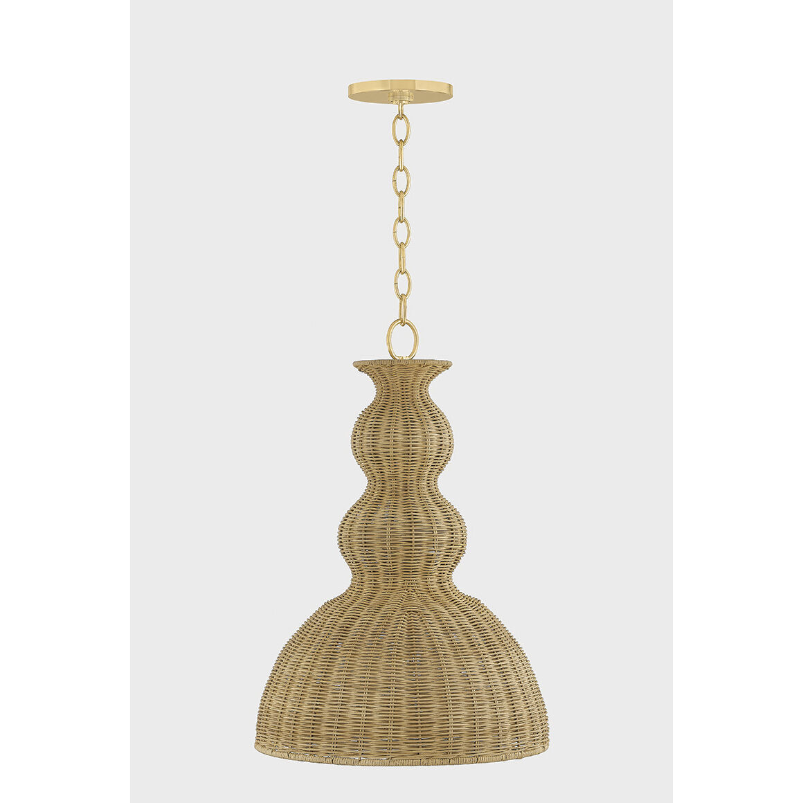 Mayla 1 Light 15.25 inch Aged Brass Pendant Ceiling Light