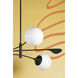 Victoria 3 Light 42 inch Textured Black Chandelier Ceiling Light