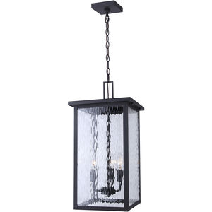 Shana 3 Light 11 inch Black Outdoor Pendant Light