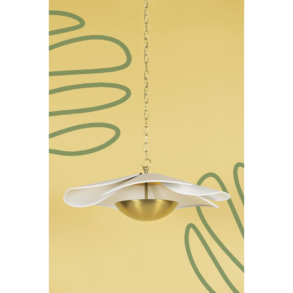Madeline LED 24.75 inch Aged Brass Pendant Ceiling Light