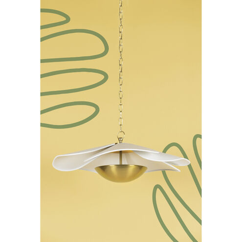 Madeline LED 24.75 inch Aged Brass Pendant Ceiling Light
