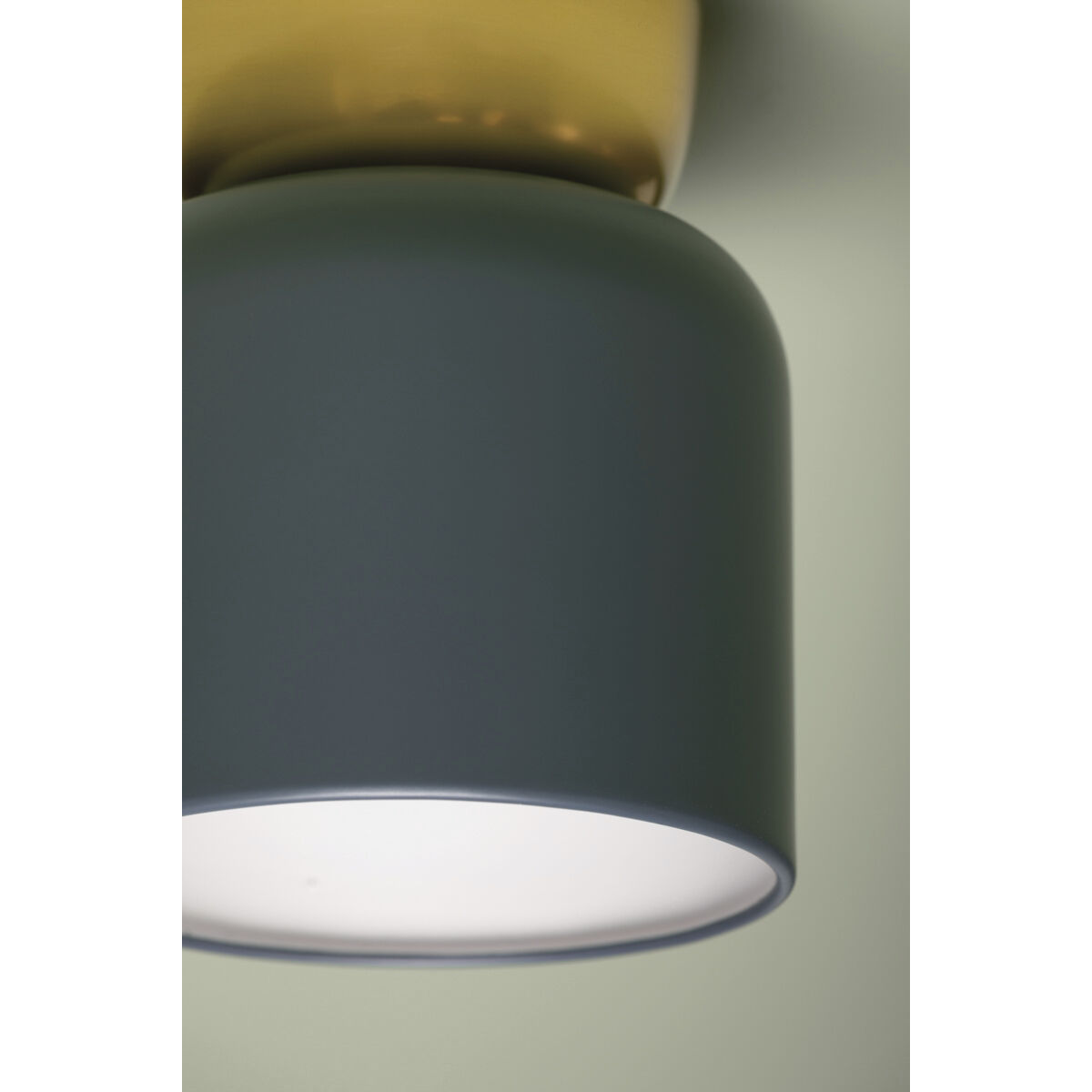 Batya 1 Light 6.25 inch Aged Brass/Slate Blue Flush Mount Ceiling Light
