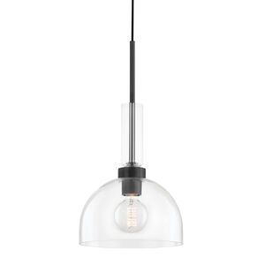 Tabitha 1 Light 10 inch Soft Black Pendant Ceiling Light