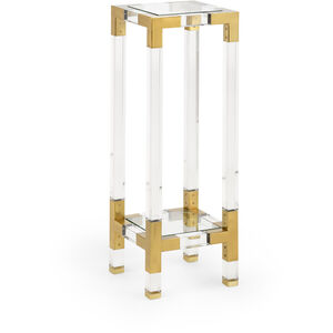 Chelsea House 36 X 12 inch Clear/Antique Brass Pedestal, Small
