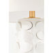 Naomi 27 inch 75 watt White Lustro / Gold Leaf Combo Table Lamp Portable Light