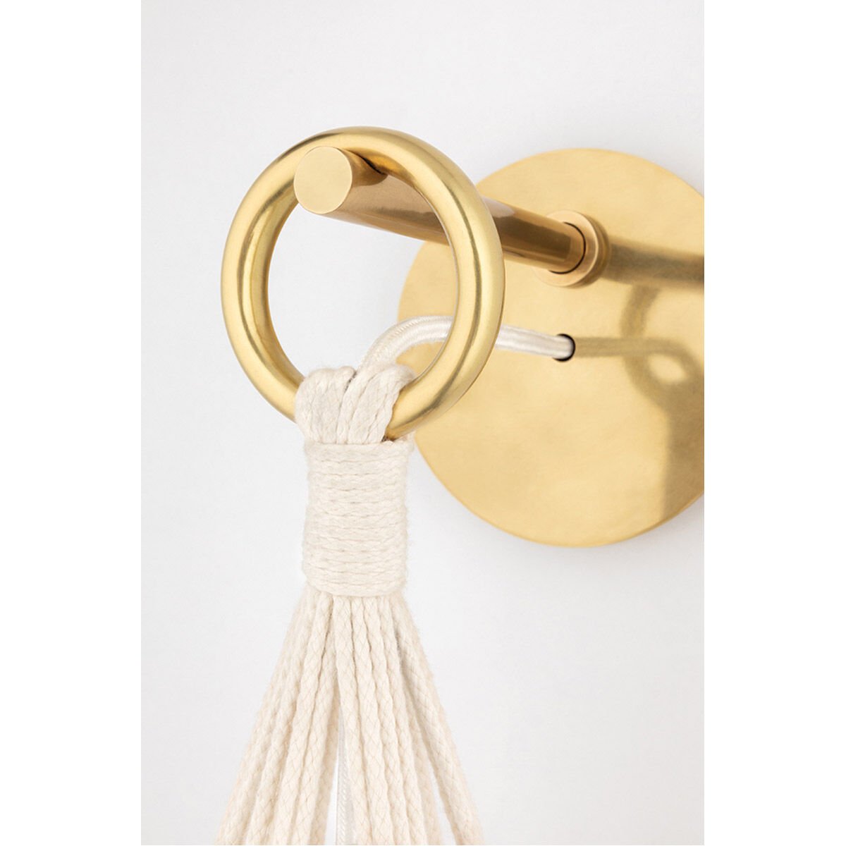 Tessa 1 Light 10 inch Aged Brass, Natural Wall Sconce Wall Light