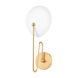 Hattie 1 Light 8 inch Aged Brass/Textured White Combo Wall Sconce Wall Light