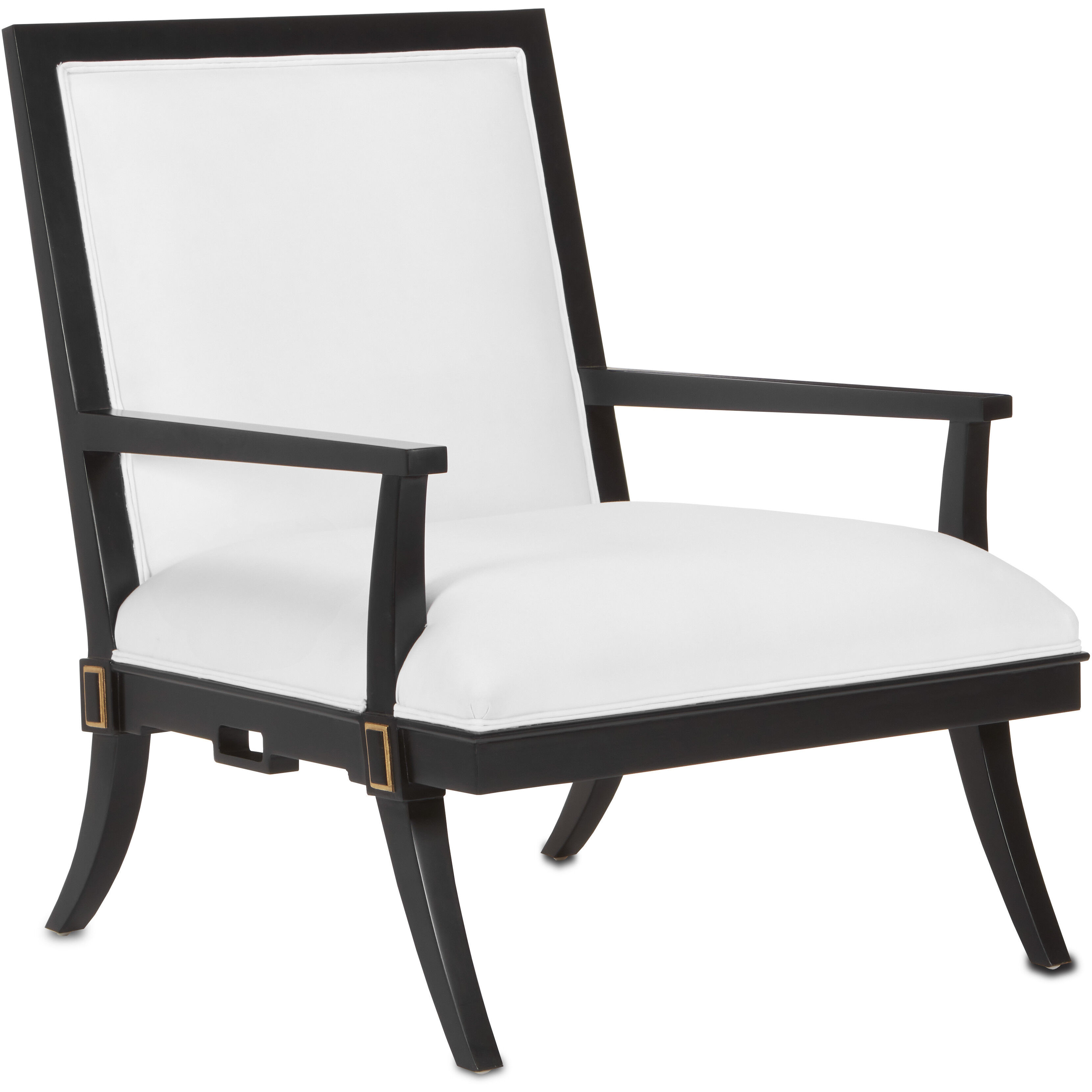 Scarlett Black/Gold Leaf Chair