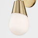 Cora 2 Light 5 inch Aged Brass Wall Sconce Wall Light