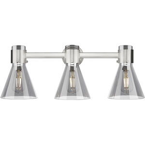 Lawton Cone 3 Light 24.00 inch Bathroom Vanity Light
