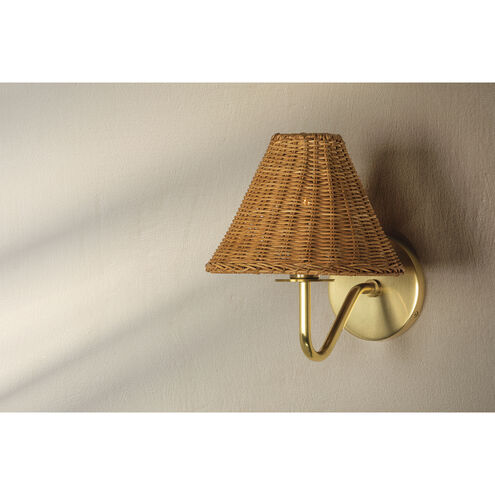 Issa 1 Light Aged Brass Wall Sconce Wall Light
