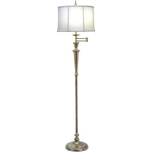 Ellie 66 inch 150 watt Burnished Brass Floor Lamp Portable Light