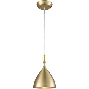 Spun Aluminum 1 Light 7 inch French Brass Mini Pendant Ceiling Light