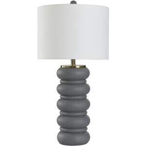 Esther 32 inch 150.00 watt Frosted Charcoal Table Lamp Portable Light