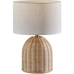 Bali 18 inch 60.00 watt Light Rattan Table Lamp Portable Light