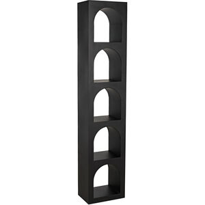 Aqueduct Matte Black Bookcase, C