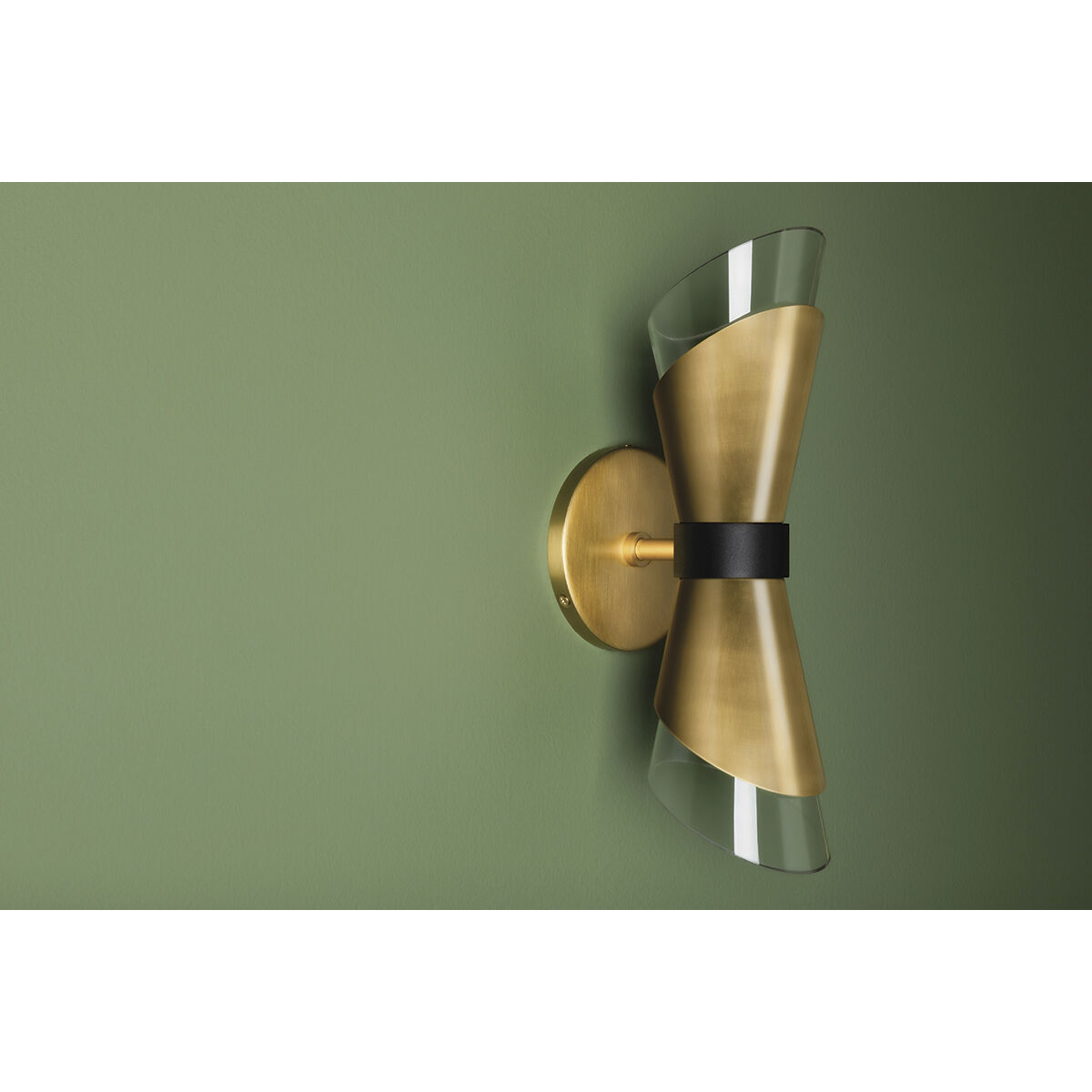 Angie LED 4.75 inch Aged Brass Wall Sconce Wall Light in Aged Brass and Black