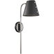 Meta LED 6.75 inch Polished Nickel Wall Sconce Wall Light in Polished Nickel and Black