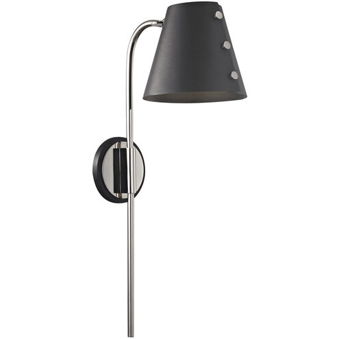 Meta LED 6.75 inch Polished Nickel Wall Sconce Wall Light in Polished Nickel and Black