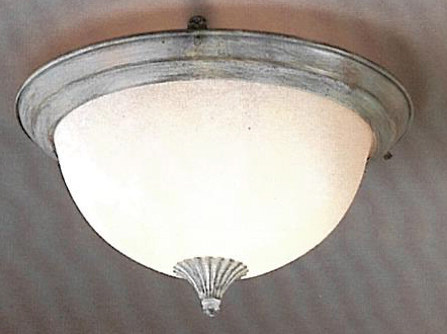 Signature 3 Light 16 inch Blue Flush Mount Ceiling Light