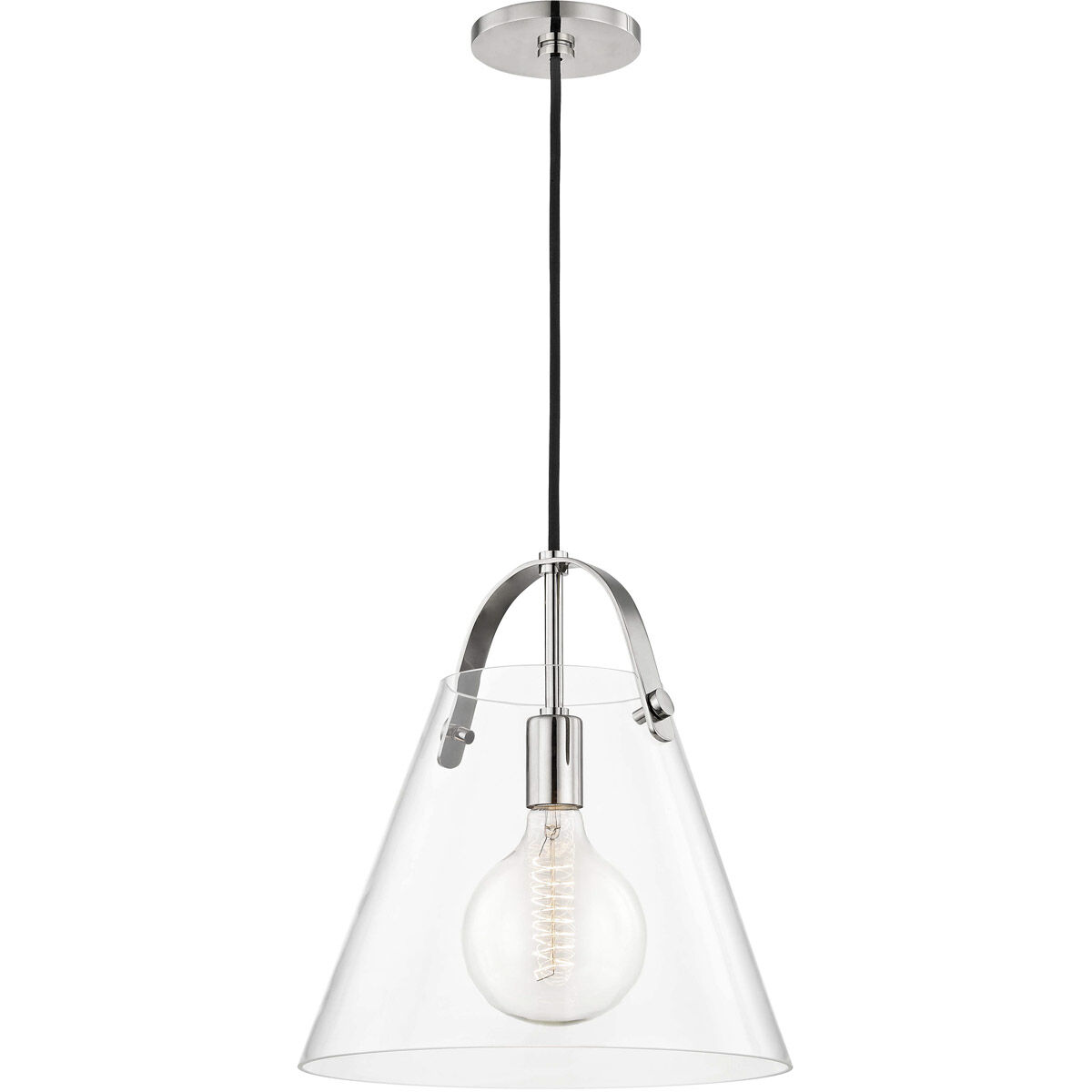 Karin 1 Light 13 inch Polished Nickel Pendant Ceiling Light