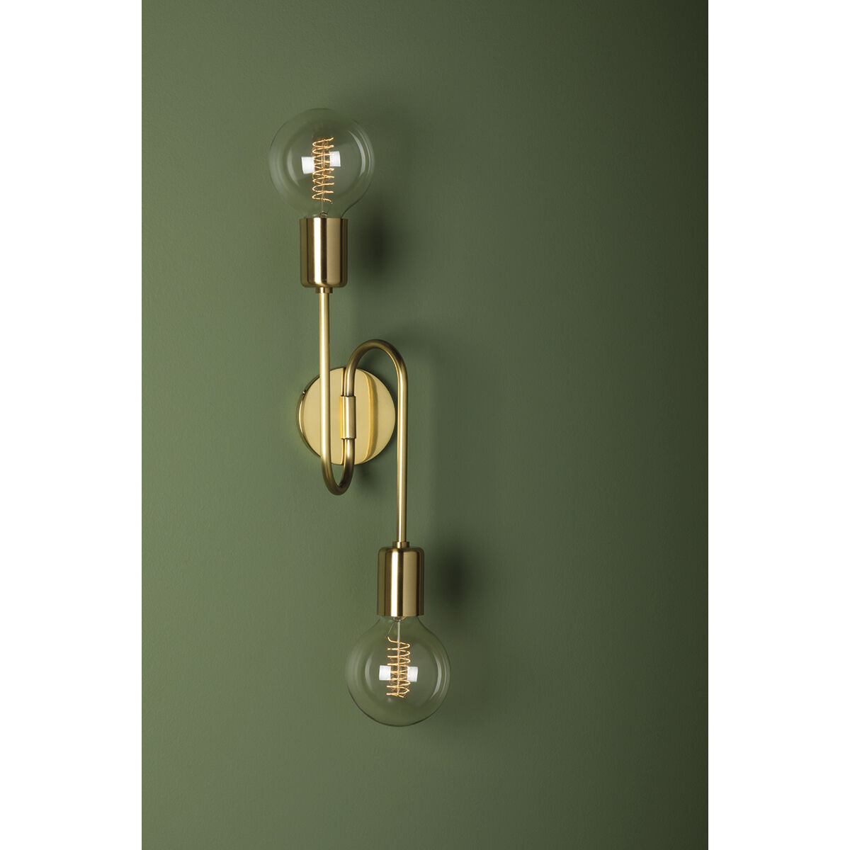 Zani 2 Light Aged Brass Wall Sconce Wall Light
