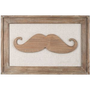 Moustache Natural with Cream Dimensional Wall Art