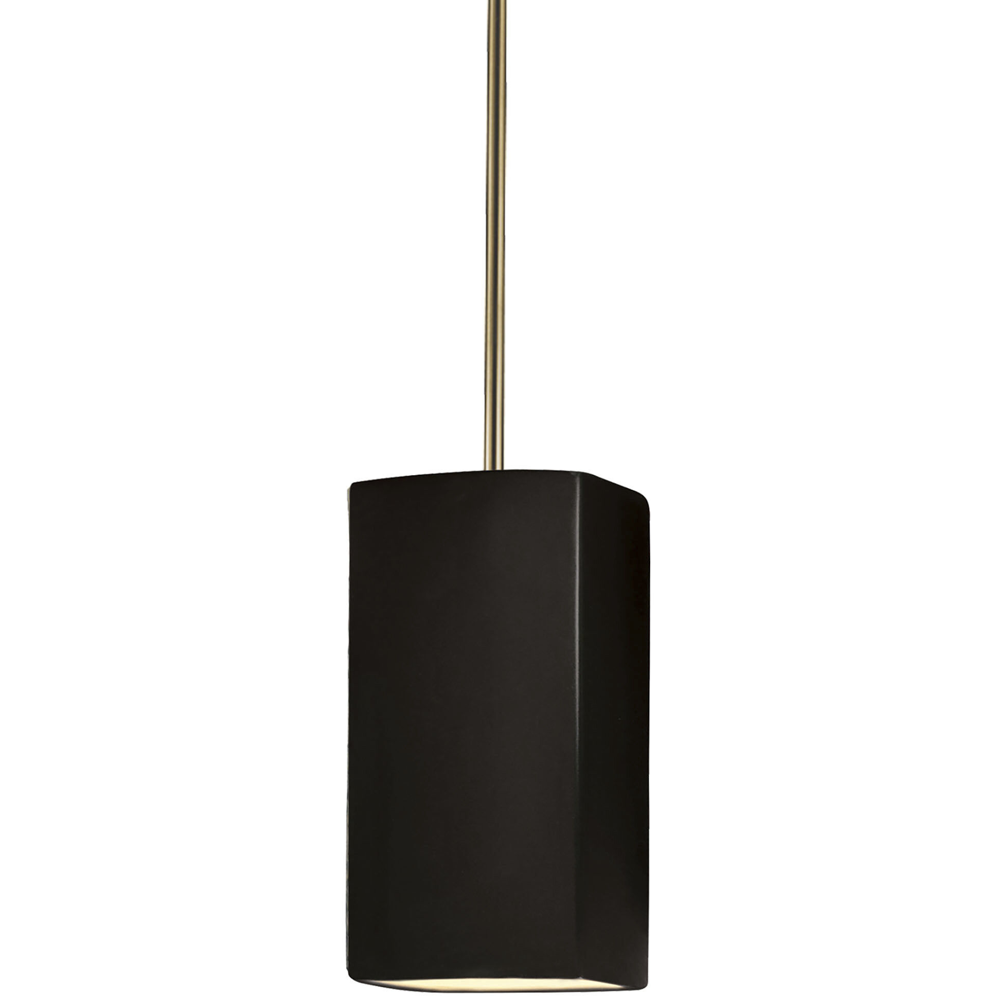Radiance Collection 1 Light 5.5 inch Real Rust with Matte Black Pendant Ceiling Light