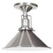 Union Square 1 Light 8 inch Pewter Flush Mount Ceiling Light