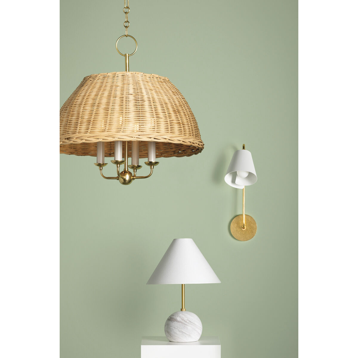 Jewel 16 inch 8.00 watt Aged Brass Table Lamp Portable Light