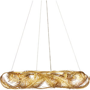 Queenbee Palm 8 Light 42 inch Contemporary Gold Leaf/Painted Contemporary Gold Chandelier Ceiling Light