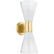 Alma 2 Light 6 inch Aged Brass Wall Sconce Wall Light