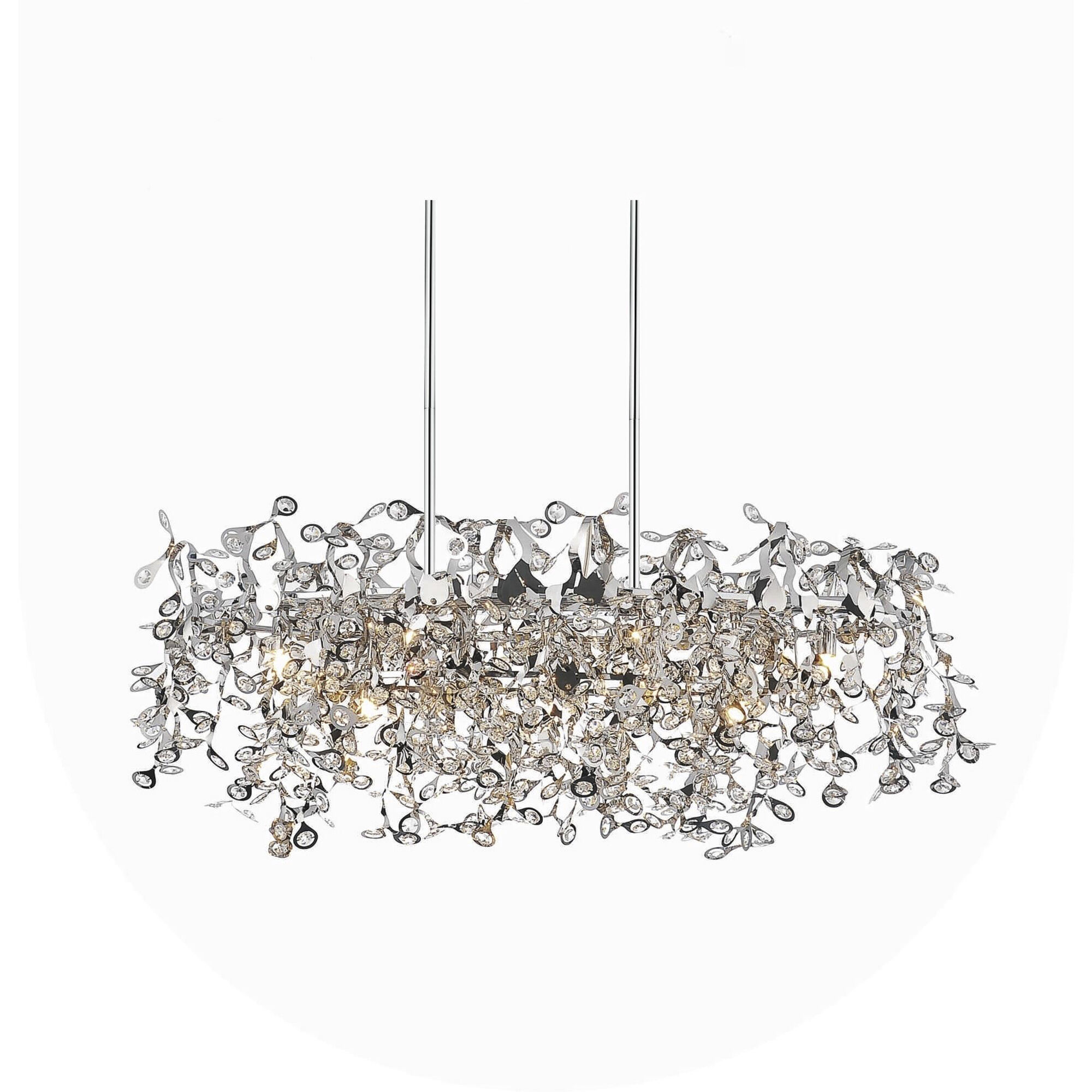 Flurry 7 Light 37 inch Chrome Island/Pool Table Light Ceiling Light