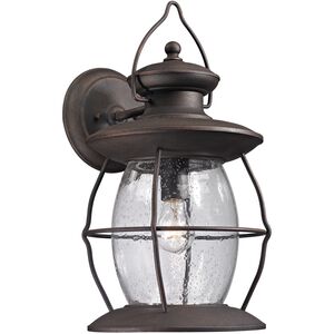 Village Lantern 1 Light 18 inch Weathered Charcoal Outdoor Wall Sconce