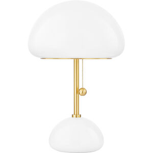Cortney 18.25 inch 8.00 watt Aged Brass Table Lamp Portable Light