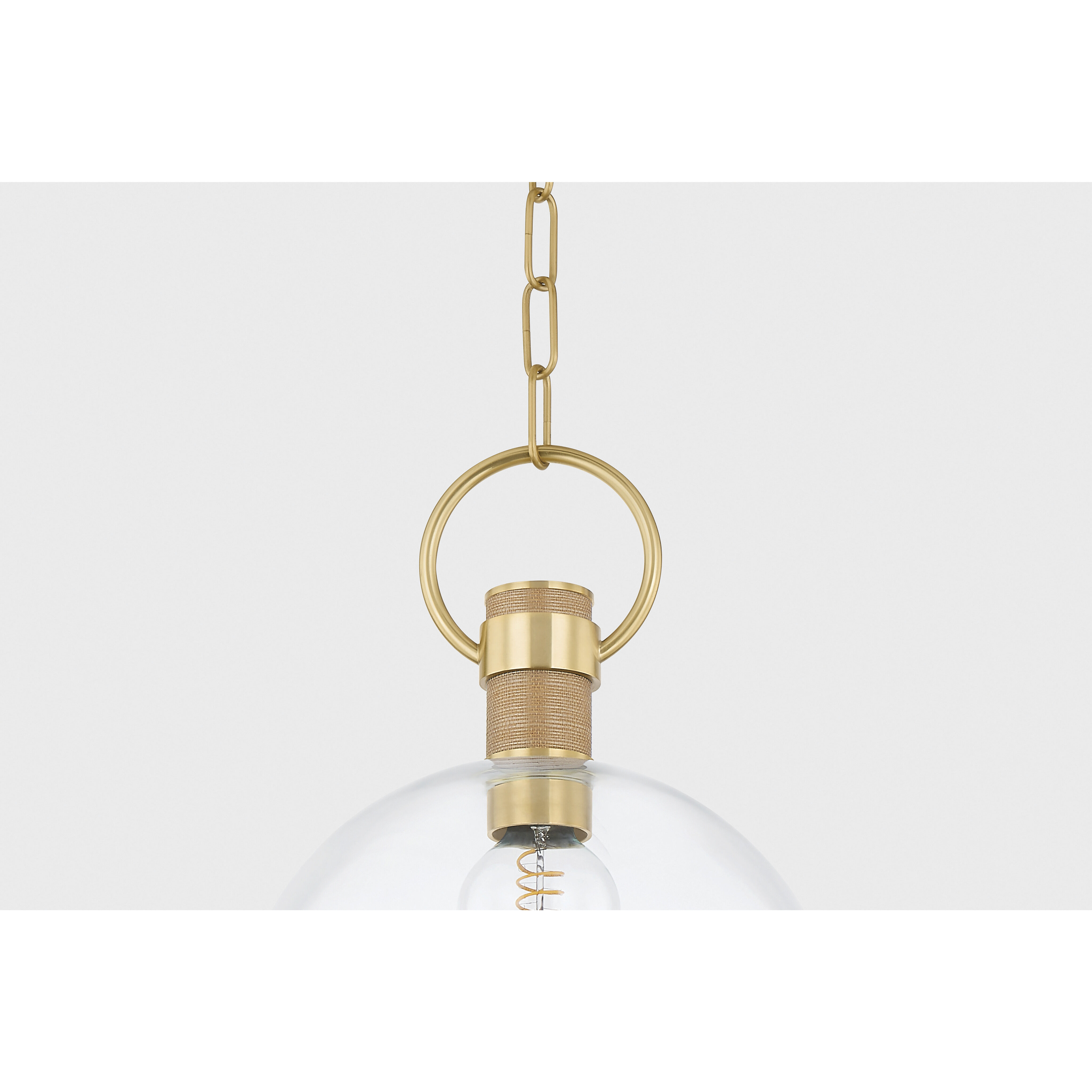 Catrine 1 Light 12 inch Aged Brass Pendant Ceiling Light