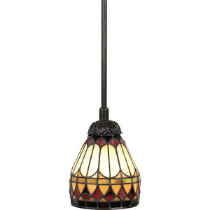 West End 1 Light 6 inch Vintage Bronze Mini Pendant Ceiling Light, Naturals