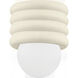 Bibi 1 Light 5 inch Aged Brass/Ceramic Antique Ivory Flush Mount Ceiling Light