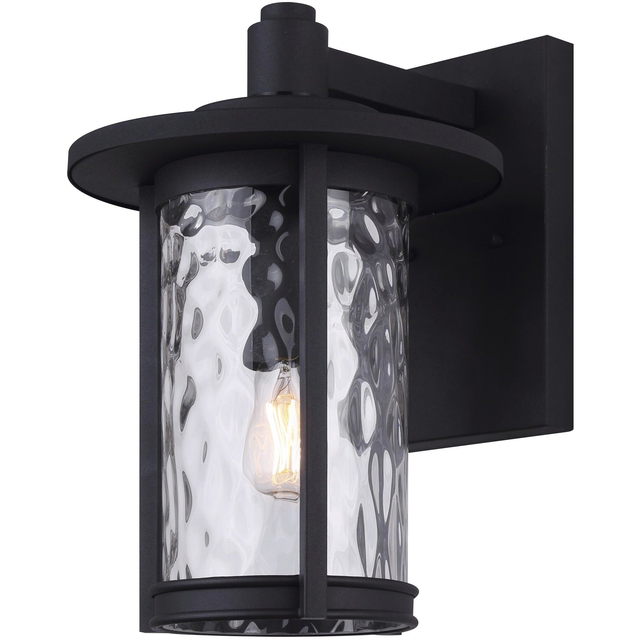 Leon 1 Light Black Outdoor Wall Light