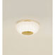 Anne 2 Light 15 inch Aged Brass Flush Mount Ceiling Light