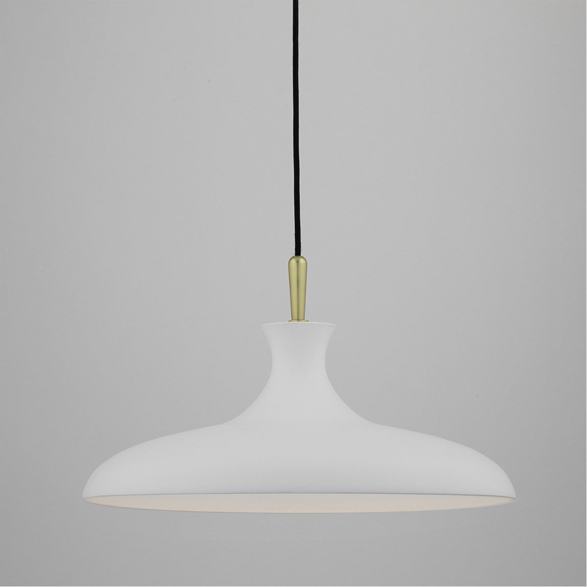 Cassidy 1 Light 21 inch Aged Brass/Soft Off White Pendant Ceiling Light