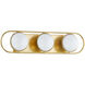 Amy 3 Light 16 inch Aged Brass Bath and Vanity Wall Light