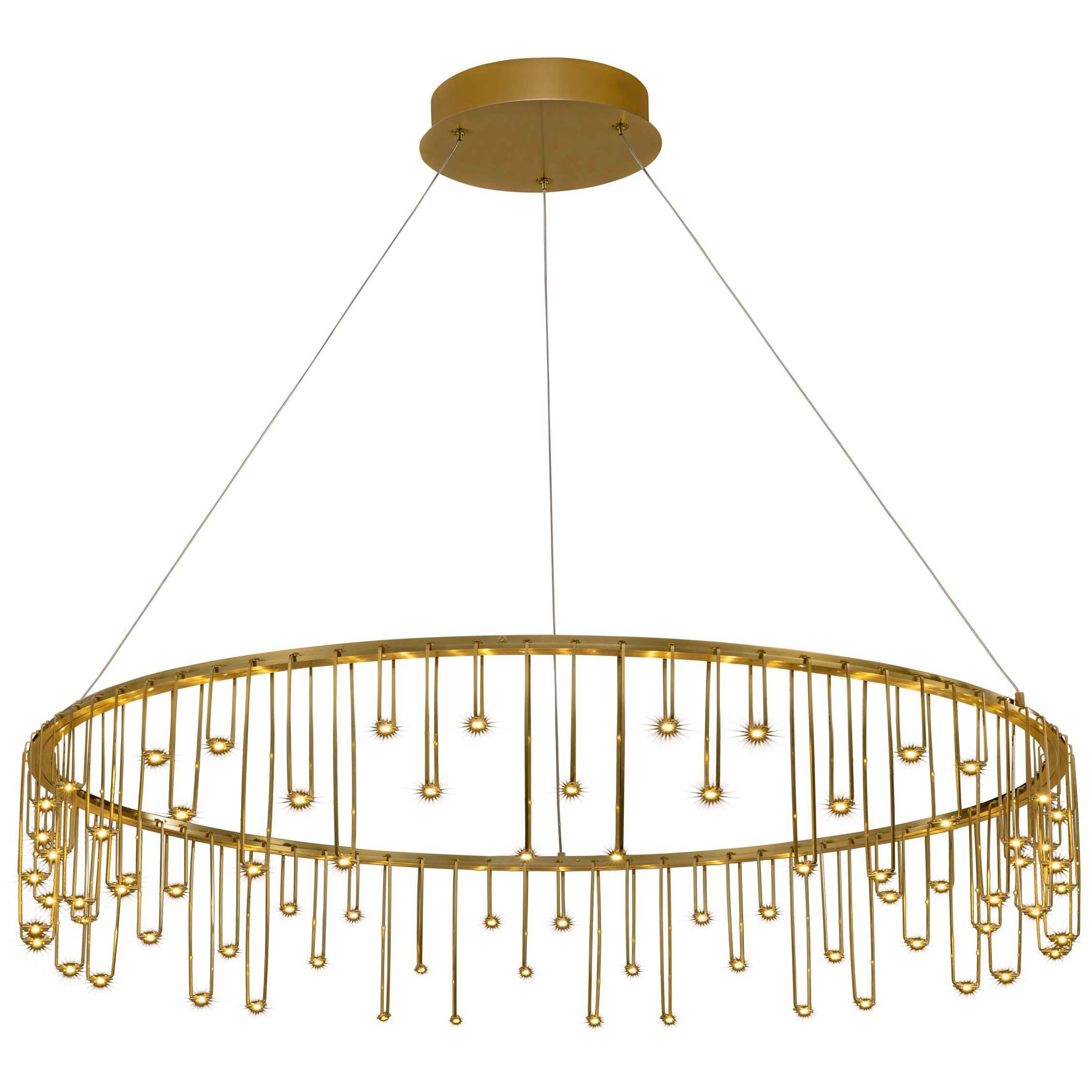 Lucerna 39.38 inch 34.56 watt Stainless Steel Gold Chandelier Ceiling Light