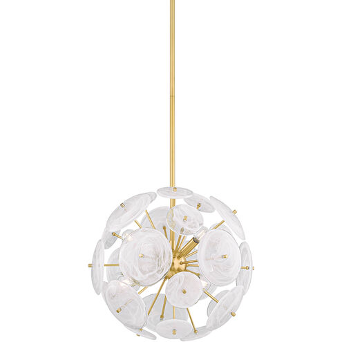 Tamara 6 Light 20 inch Aged Brass Chandelier Ceiling Light