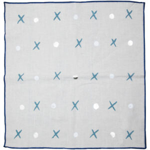 Square Blue/White/Natural Napkin