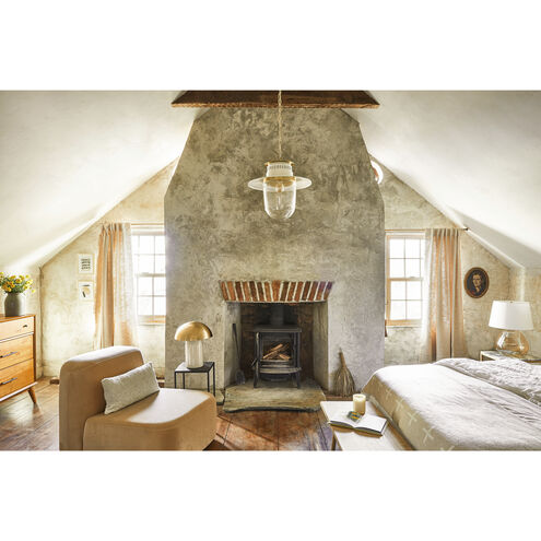 Gaia 16.5 inch 60 watt Aged Brass Table Lamp Portable Light