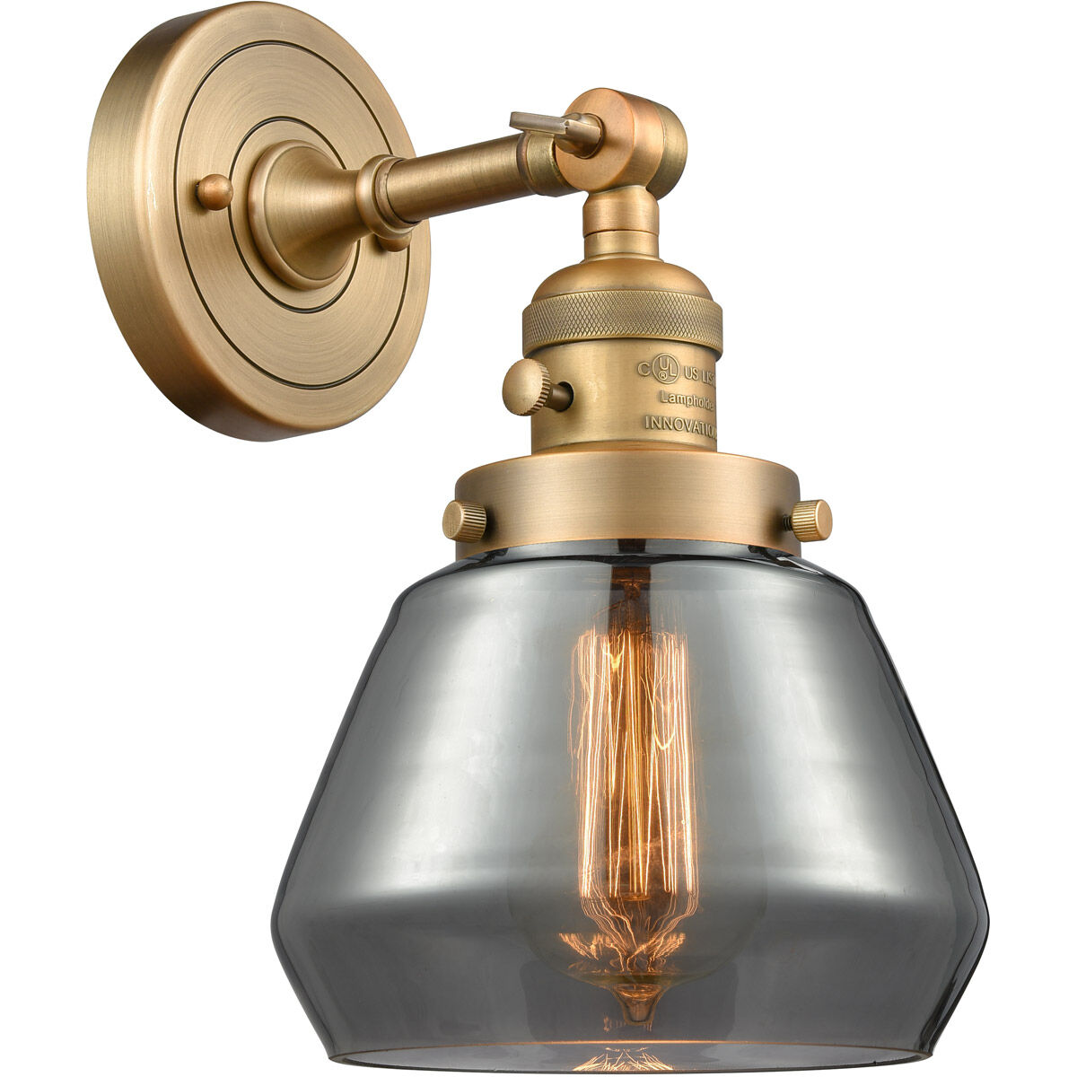 Franklin Restoration Fulton LED 7 inch Brushed Brass Sconce Wall Light, Franklin Restoration